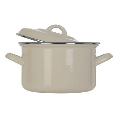 White Enamel 18cm Casserole Dish | Porter