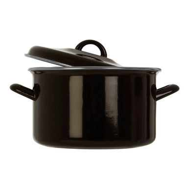 Black Enamel 22cm Casserole Dish | Porter