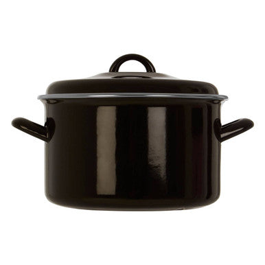 Black Enamel 22cm Casserole Dish | Porter