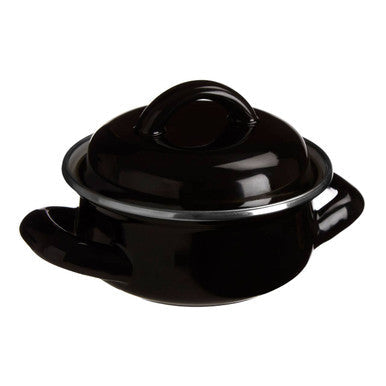 Black Enamel 10cm Mini Casserole Dish | Porter