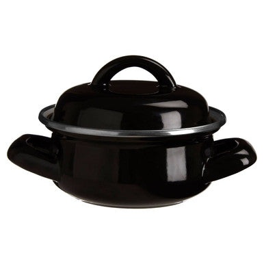 Black Enamel 10cm Mini Casserole Dish | Porter
