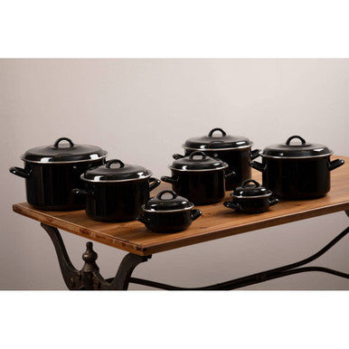 Black Enamel 10cm Mini Casserole Dish | Porter