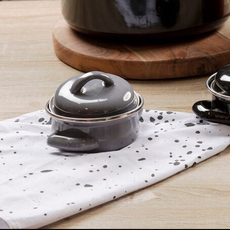 Grey Enamel 10cm Mini Casserole Dish | Porter