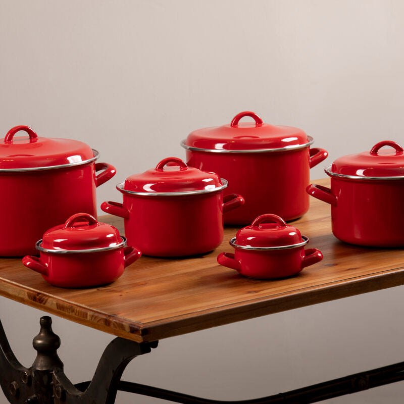 Red Enamel 10cm Mini Casserole Dish | Porter