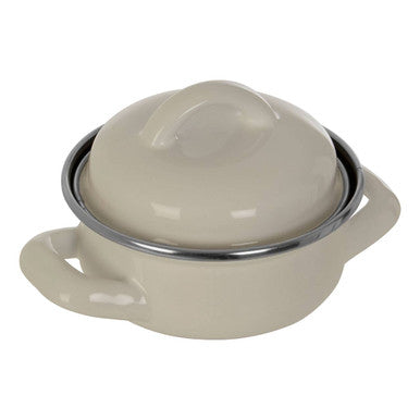 White Enamel 10cm Mini Casserole Dish | Porter