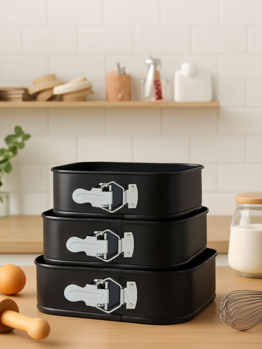 From Scratch Set Of Three Non Stick Square Cake Tins