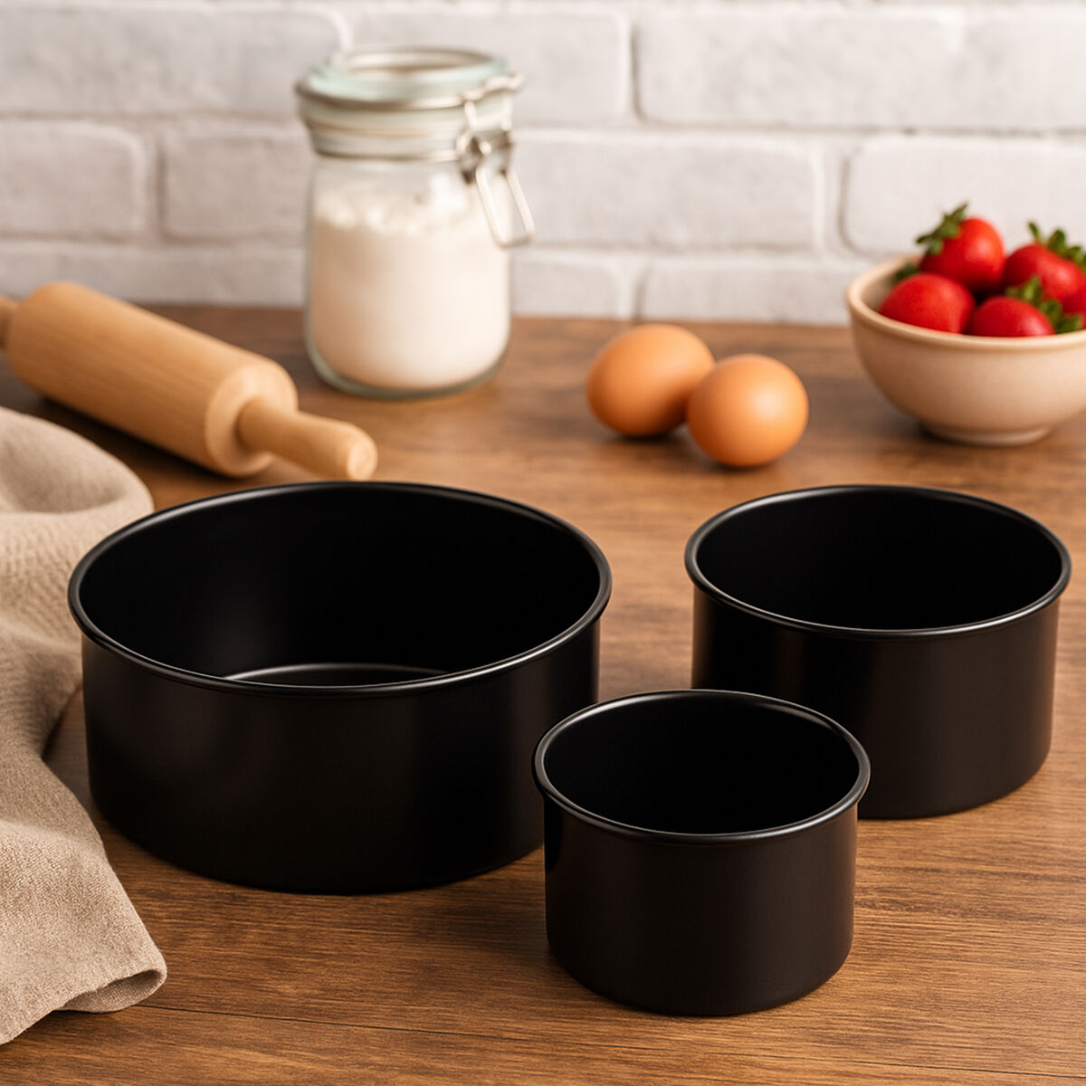 From Scratch Set Of Three Round Cake Tins