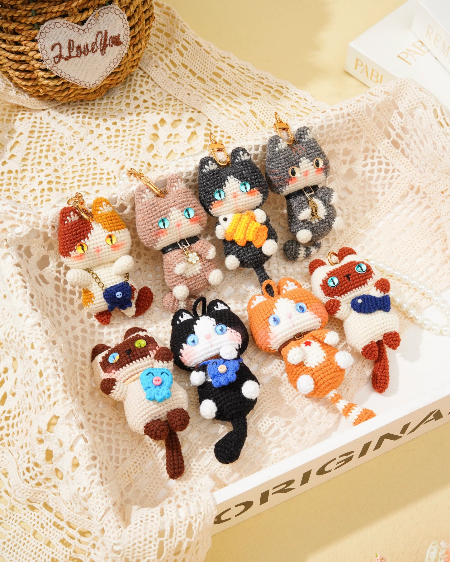 Pancake Cats Bag Charms