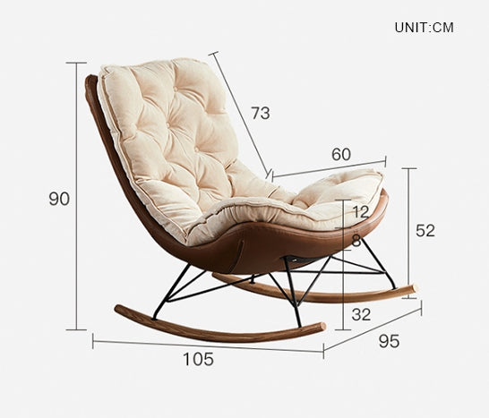 Phoebe Rocking Chair, Suede