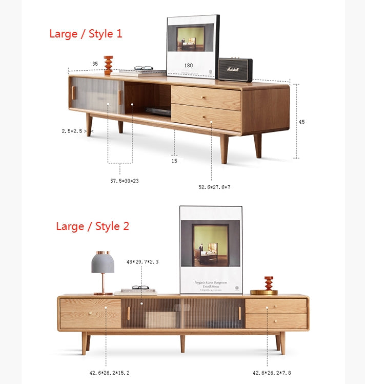 Kerry Mini TV Stand, Light Oak
