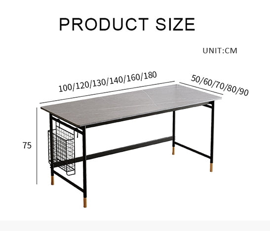Bleeker Office Desk, Sintered Stone