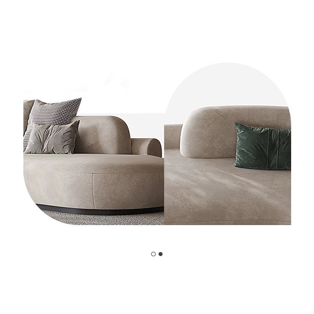 Cosima Grey Four Seater, Five Seater Curved Sofa, Long Sofa, Velvet