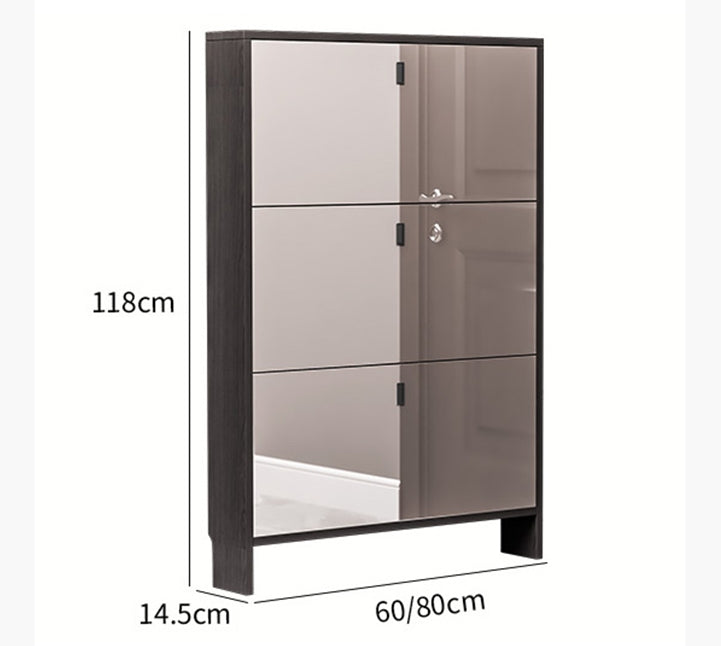 Knauss Mirrored Shoe Storage, Halllway