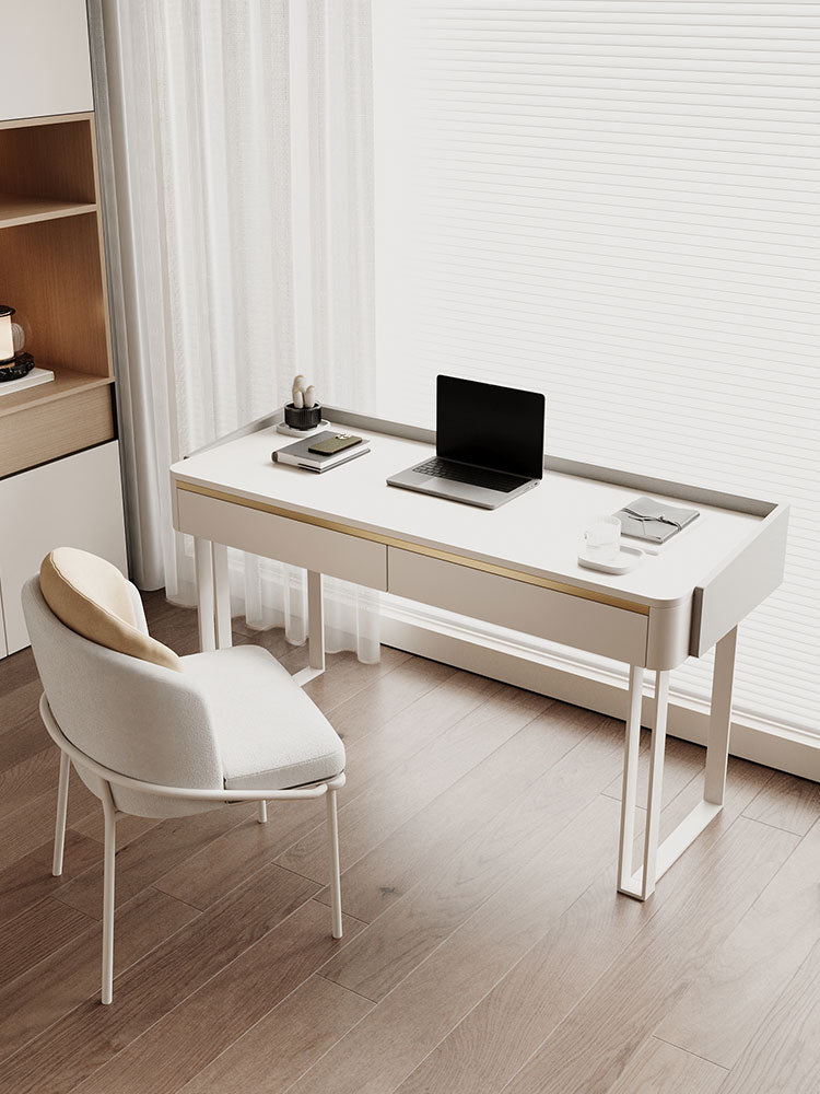 Otto Office Desk - White Sintered Stone