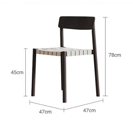Eden Dining Chair, Black, Solid Wood & Linen