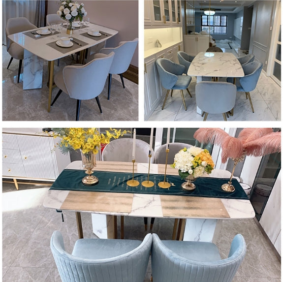 FenX Dining Table, Dining Table, Sintered Stone And Gold