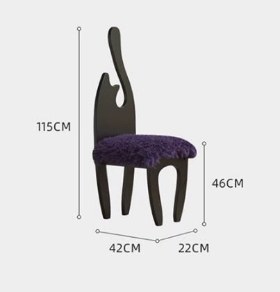Tiffany Black Cat Dining Chair