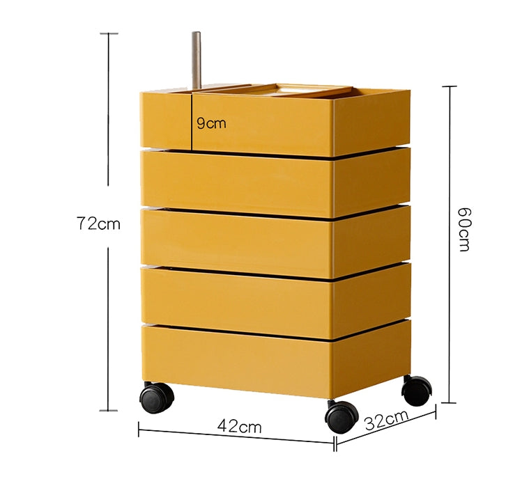 Afar Side Table With Storage & Trolley