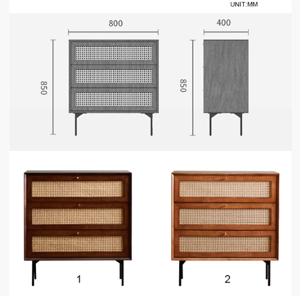 Xavier Sideboard, Side Cabinet, Rattan