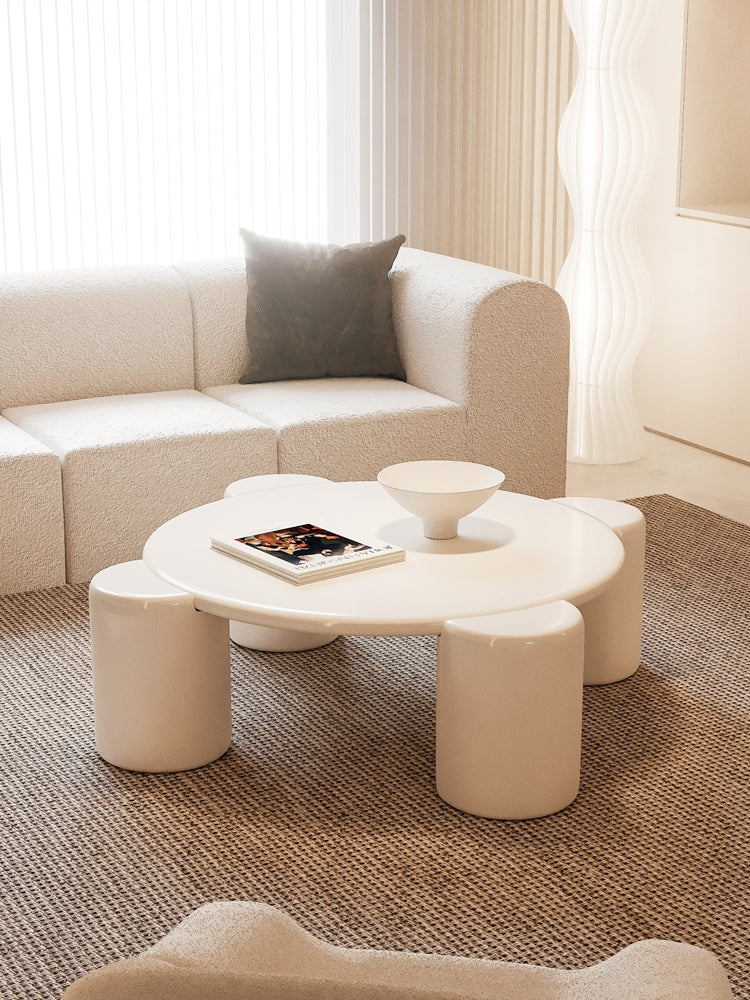 Nova Flower Nesting Coffee Table, White
