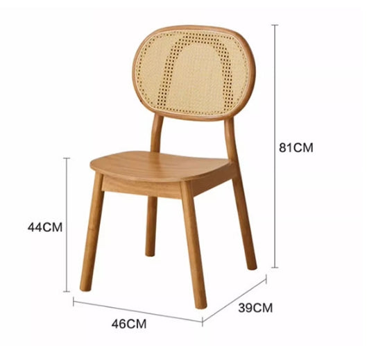Fanny Dining Chair, Rattan