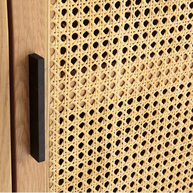 Uno G4 Single Rattan Wardrobe, Oak