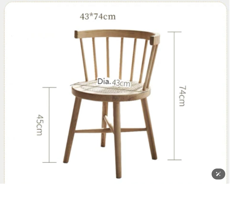 Gavril Rattan Dining Table, Oak, Rectangle