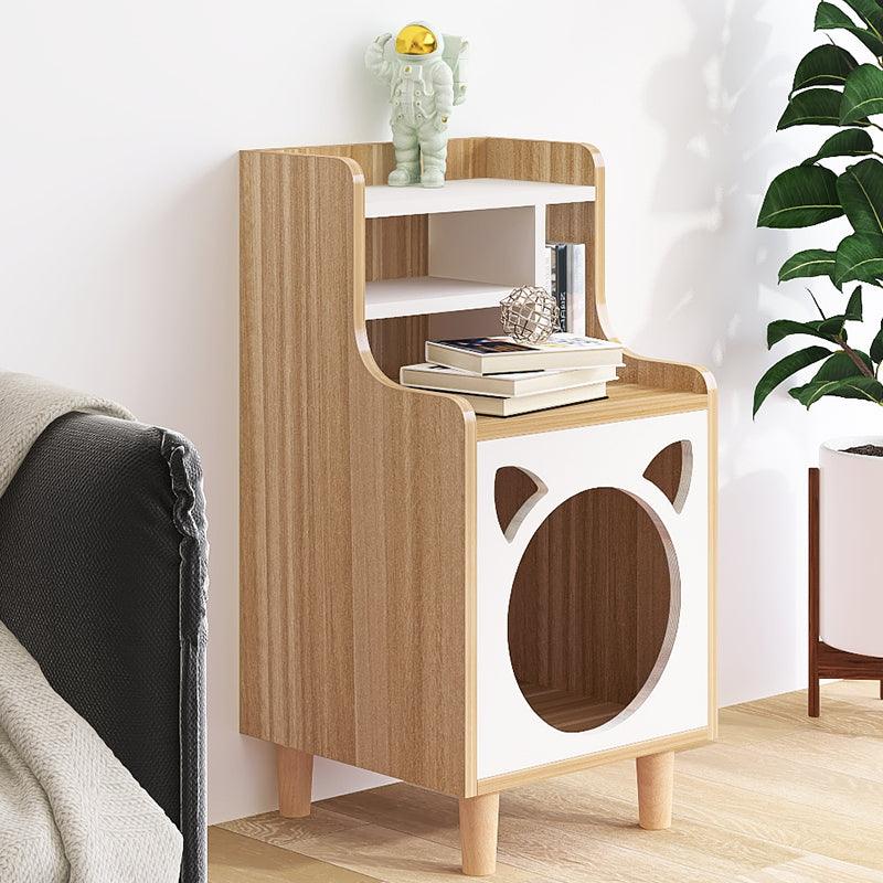 Pura Side Table With Pet House, Wood