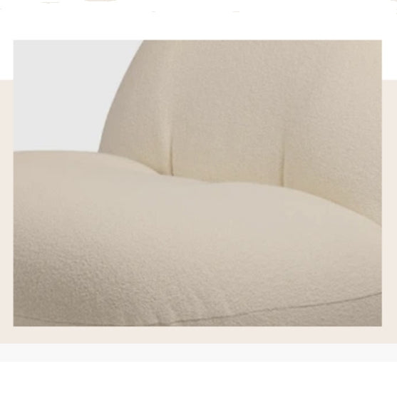 Gubi Pacha Swivel Accent Chair, Boucle With Gold Base