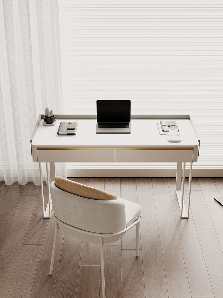 Otto Office Desk - White Sintered Stone