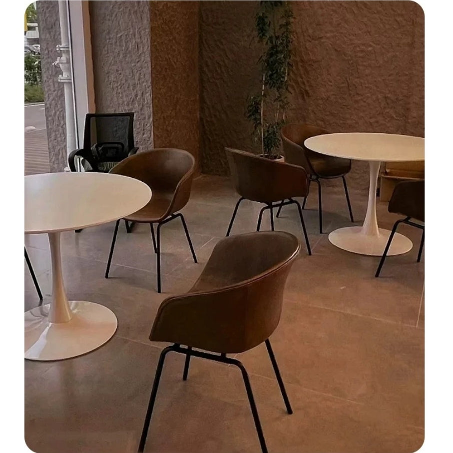 A Set of 2 Herron Dining Chairs, PU Leather