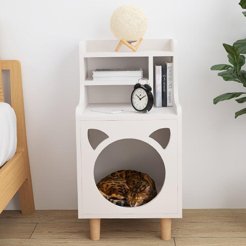 Pura Side Table With Pet House, Wood