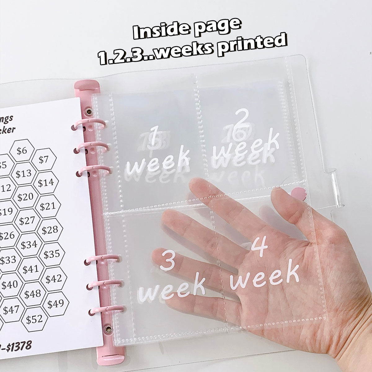 52-week Savings Challenge Card Binder A5