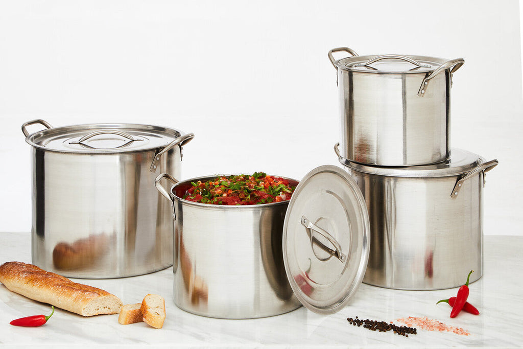 Set Of 4 Stock Pots with Lids | Crosse