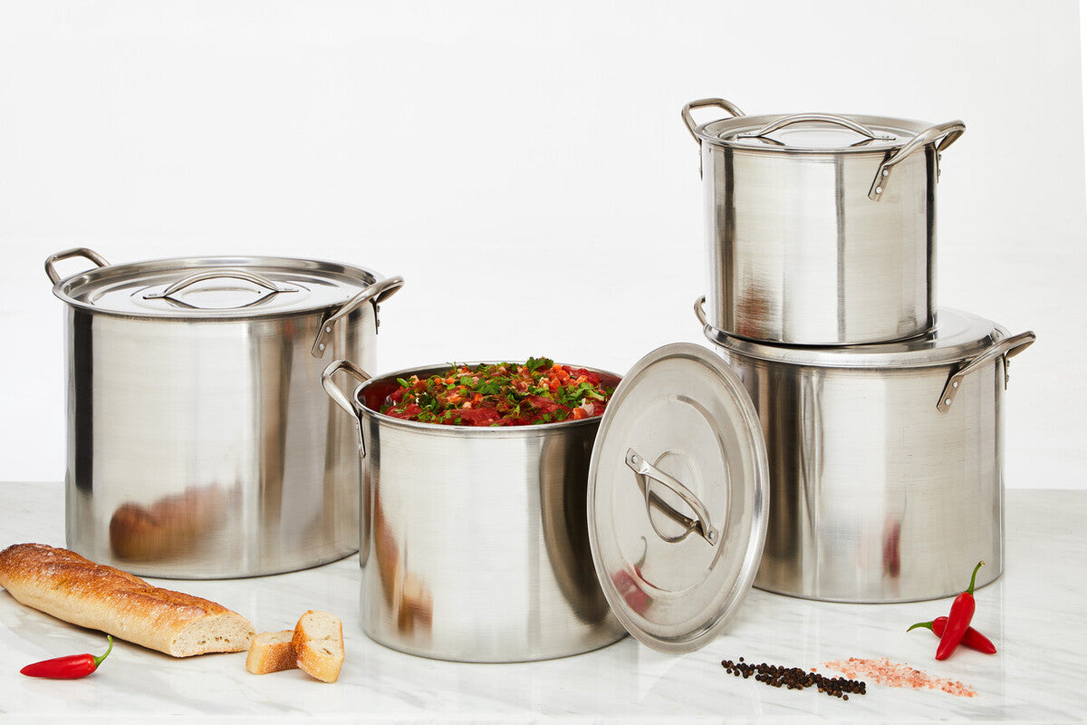 Set Of 4 Stock Pots with Lids | Crosse
