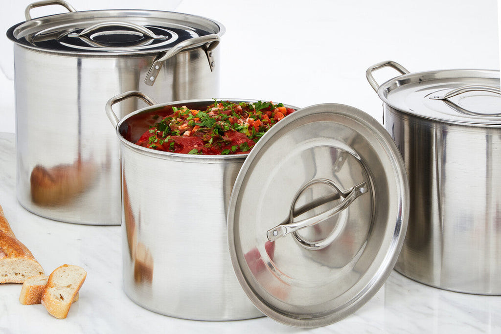 Set Of 4 Stock Pots with Lids | Crosse