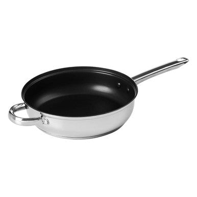 24cm Stainless Steel Non Stick Frypan With Glass Lid | Crosse