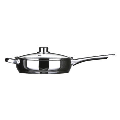 24cm Stainless Steel Non Stick Frypan With Glass Lid | Crosse