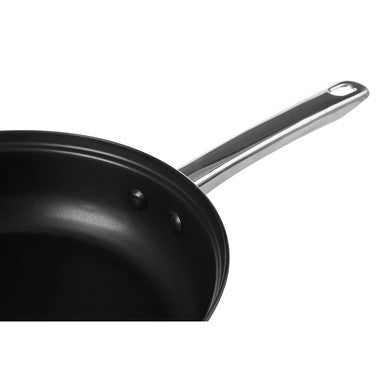 24cm Stainless Steel Non Stick Frypan With Glass Lid | Crosse