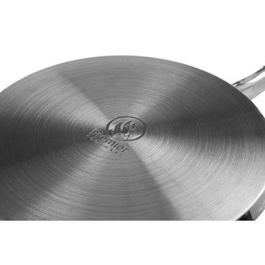24cm Stainless Steel Non Stick Frypan With Glass Lid | Crosse