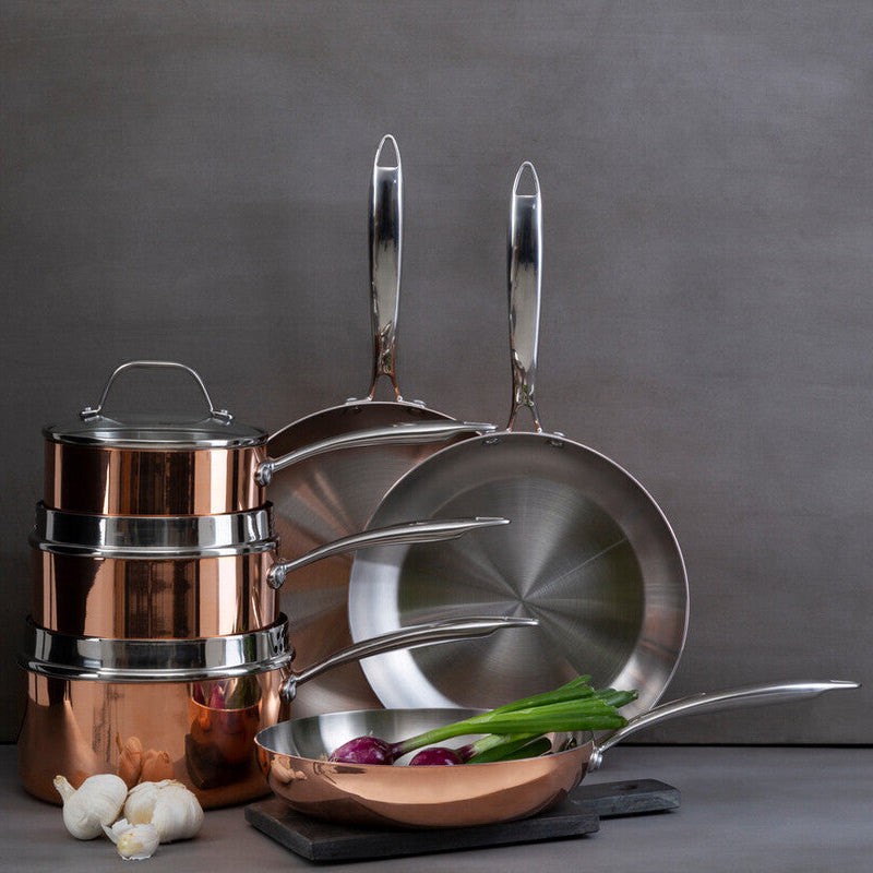 Copper Finish 18cm Saucepan with Lid | Minerva