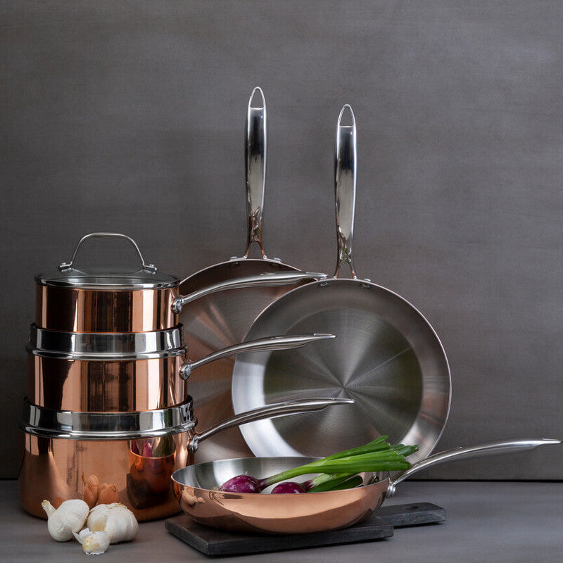 Copper Finish 20cm Saucepan with Lid | Minerva