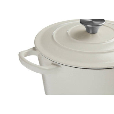 White Cast Iron 23cm Casserole Dish | Hygge