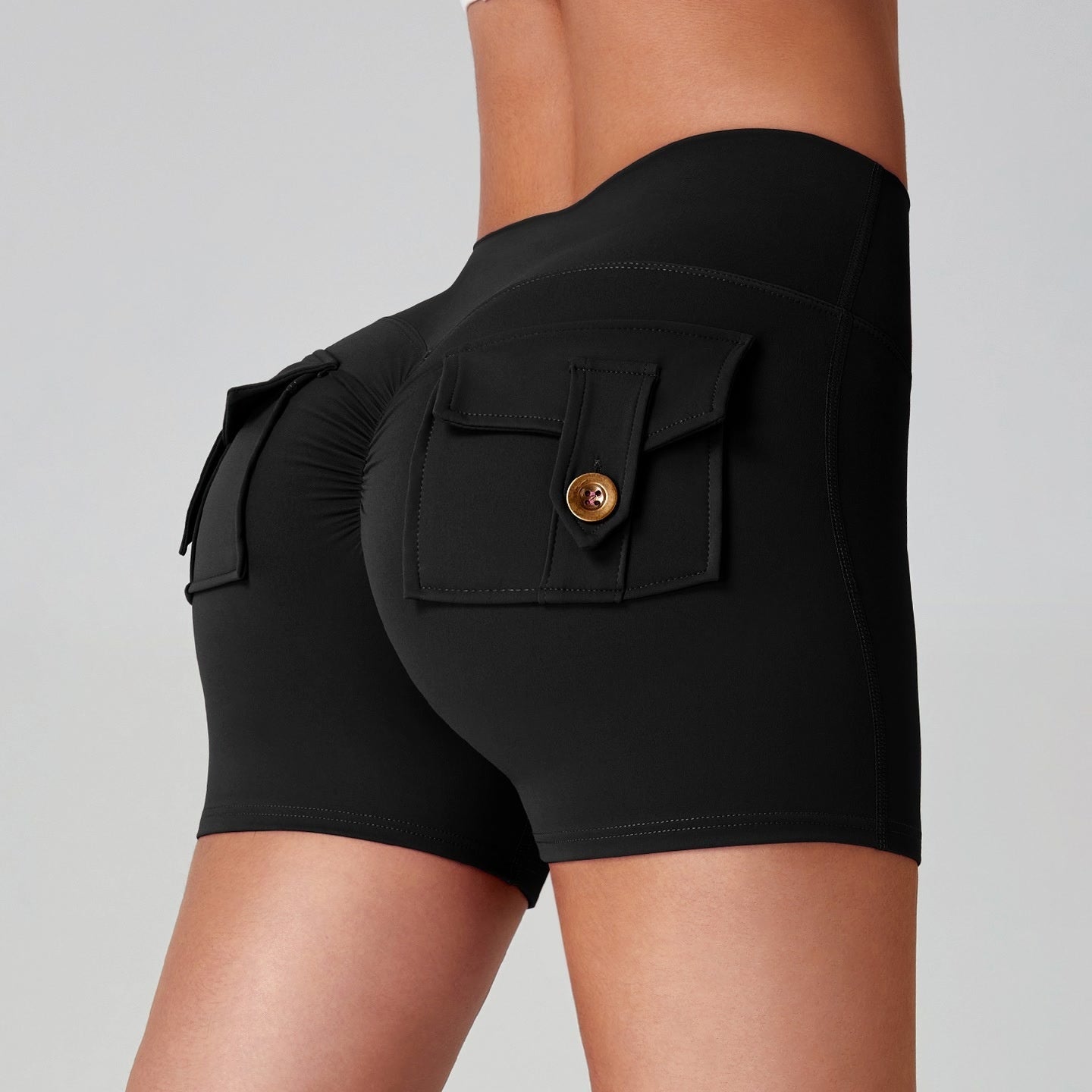 Sports Fitness Workwear Pocket Training Peach Quick-dry Butt-lifting Yoga Pants