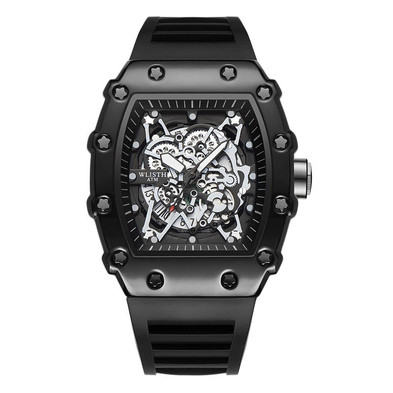 Large Dial Luminous Barrel-shaped Men's Watch