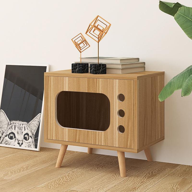 Durame Bedside Table With Pet House, Cat House