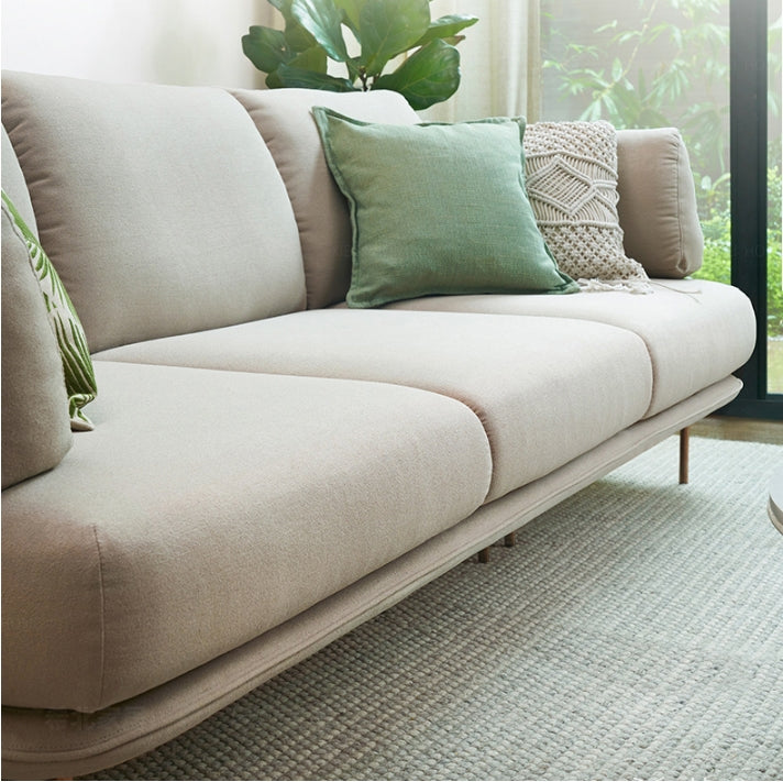 U182 Two Seater, Three Seater, Modular Sofa, Off-White Cotton Linen