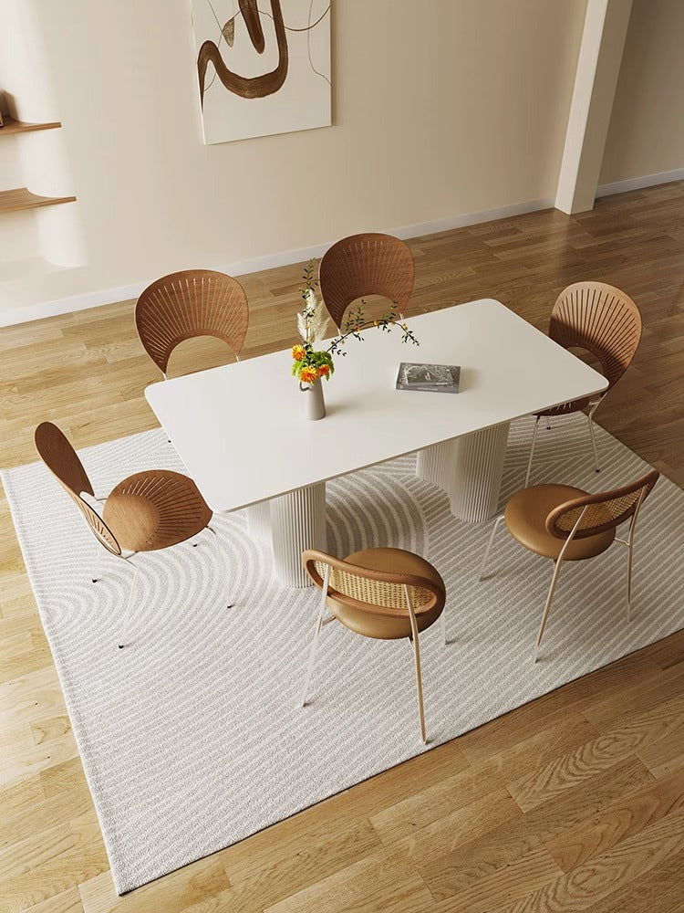 Aiden White Dining Table, Sintered Stone