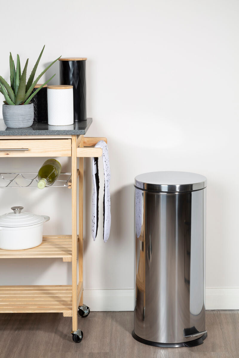 Parker Stainless Steel 30 Litre Pedal Bin