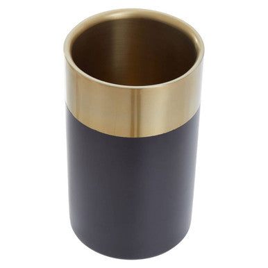 Mixology Gold Finish and Black Wine Cooler